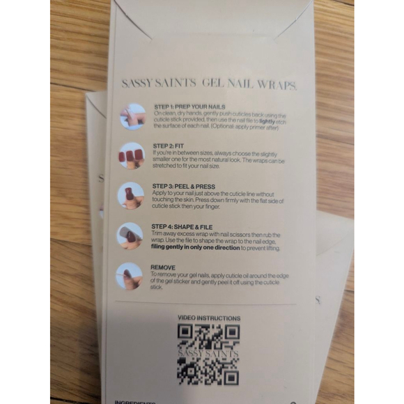 Sassy Saints UV Free Gel Nail Wraps Set of 3 Sparkle Pink + blue - Picture 4 of 4